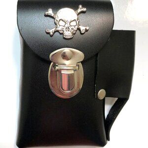 Mascorro Black Skull & Crossbones Cigarette & Lighter Case 💸